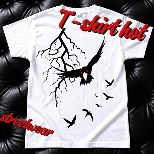 Shirt corbeau et - ​t-shirt, Éclair