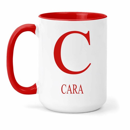 Cara nom initiales tasse - initiales,
