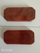 PLAQUES  DE PORTE BOIS CUISINE SEJOUR