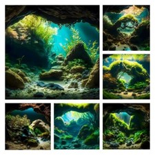 3D Aquarium Fond Autocollant