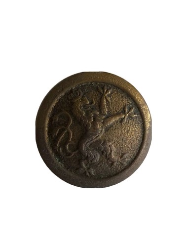 Ancien bouton lion - lion, heraldique