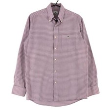 Chemise Lacoste Décontractée Formelle À Carreaux Pour Hommes Taille 39 - S