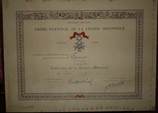Diplôme de la Légion