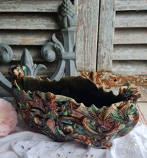 ANCIENNE JARDINIERE BARBOTINE POT DE FLEURS