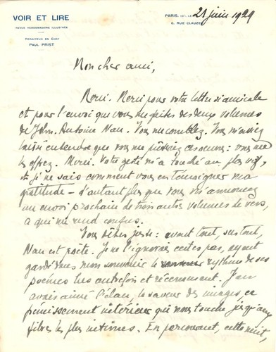 Lettre autographe paul - lettre,