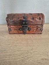 Tres Ancien Petit Coffre En Bois Vintage  #337