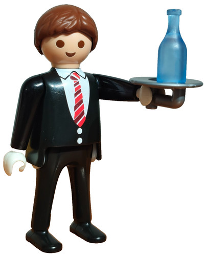 Playmobil figurine serveur - figurine,