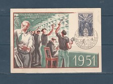 carte  1er jour  journée du timbre  25 Vieux Charmont   1951