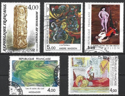 France série 5 timbres - série,