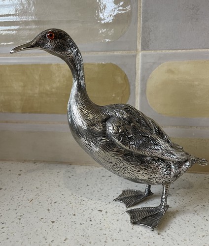 Sculpture canard métal bronze - canard,