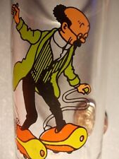 HERGE TINTIN Verre 1950 Tournesol patins électriques TBE collector très rare !