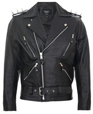 Veste De Motard En Cuir Noir