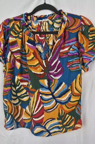 Multicolored blue fushia gauzy - multicolored,
