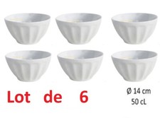 Lot de 6 BOL CANNELE BLANC 50