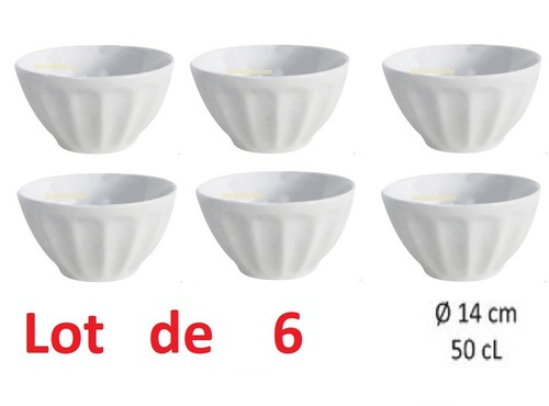 Lot bol cannele blanc 50 - 6,