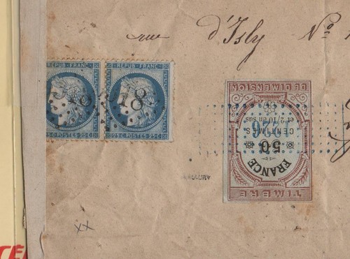 Rare lettre avec association - rare,