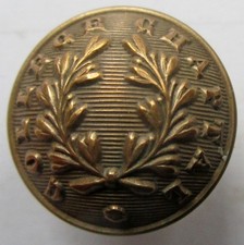 Bouton bombé en métal doré du 19e : Collège Chaptal de 22 mm