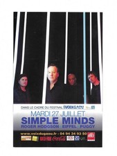 FLYER - DEEP PURPLE : CONCERT MONTPELLIER FRANCE 2010 MINI AFFICHE SIMPLE MINDS