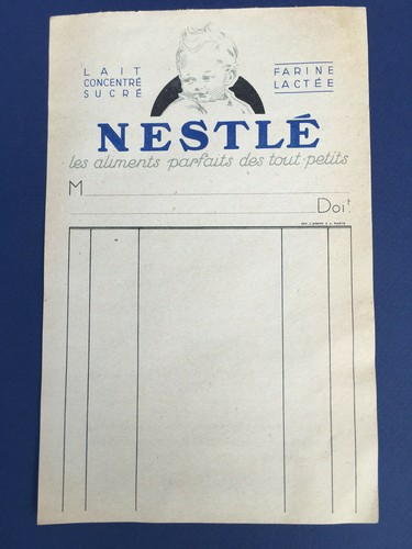 Facture vierge bébé nestle - ,