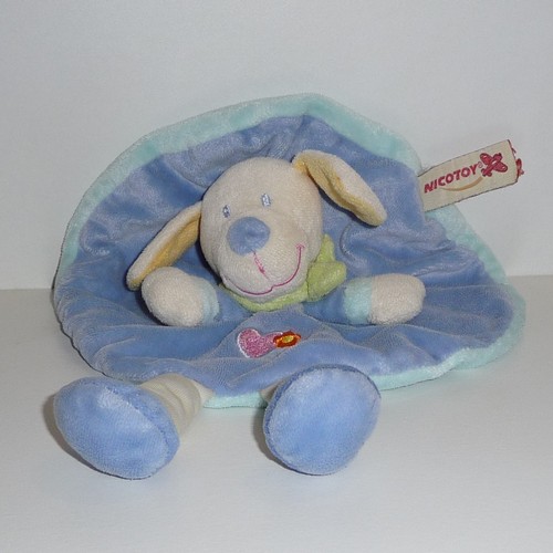 Doudou chien nicotoy bleu - nicotoy,