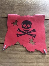 Playmobil 3900 grande voile de bateau pirate rouge avec Tête De Mort