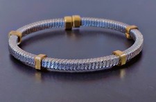 Vintage bracelet charles Jourdan acier plaqué or jonc bracelet