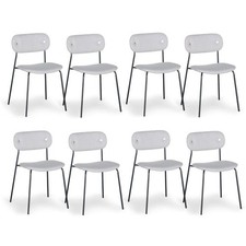 Lot de 8 Chaises Design "Tyler" 80cm Gris
