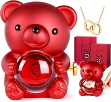 Ours en Rose Eternelle - Ourson Rose Eternelle avec Boîte à Bijoux Cachée