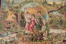 ANCIEN CHROMO LOTO DES 5 PARTIES DU MONDE SERRE SAUSSINE CHROMO-LITHOGRAPHIE