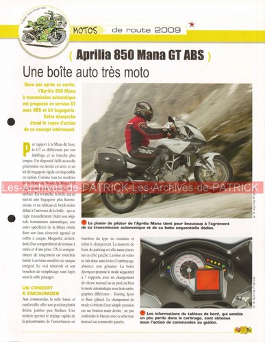 Aprilia 850 mana - abs, 2009