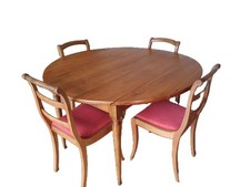 Table ronde merisier massif - merisier,