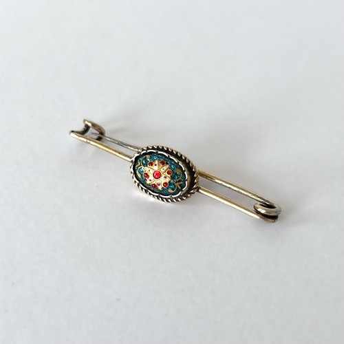 Broche ancienne aux émaux