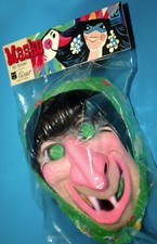 Petit Sorcière Masque CÉSAR France 70s Ancienne de Carnaval Holloween Rare