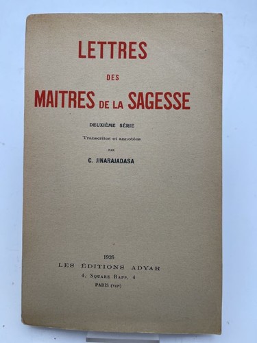 Lettres des maitres - de, la