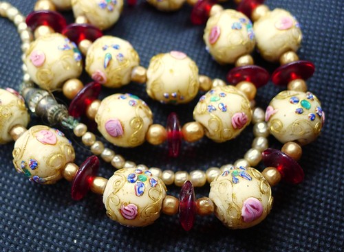 Collier perles murano ancien - perles,