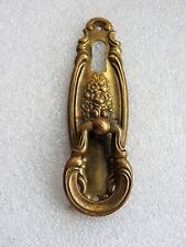 ancienne poignée avec plaque de tiroir bureau porte en laiton meuble secrétaire