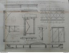 ANNALES PONTS et CHAUSSEES (Allemagne) - Constructions de ponts métalliques 1887