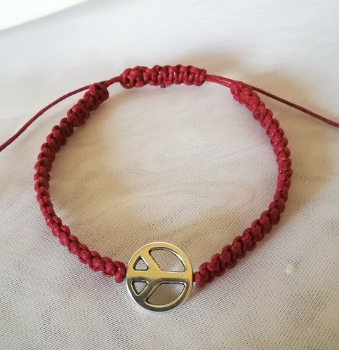 Bracelet macrame rouge - bracelet,