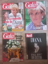 LOT 6 MAGAZINES LADY DIANA - 2 Paris Match + 4 Gala - Sept/Oct 1997 + Août 1991