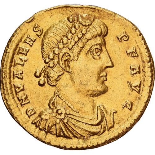 Roman empire valens - valens,, solidus