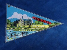 JOLI Nice ! FANION VINTAGE Pennant - AMBOISE - CARAVANE VELO VESPA
