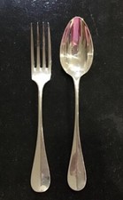 Lot de 2 couverts de table CHRISTOFLE modèle baguette