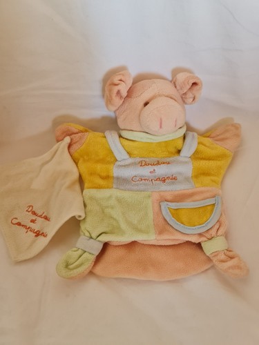 Doudou marionnette cochon avec - marionnette,