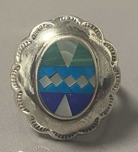 Vintage bague argent turquoise - argent,