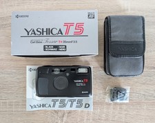 Yashica T5 noir – état proche du neuf – complet (boîte, housse, manuel, dragonne