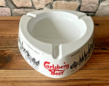 joli cendrier publicitaire en plastique pour la marque de bière CARLSBERG déco +