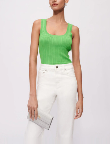 Maje women green rib - green, knit