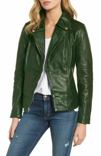 Veste cuir véritable - veste, en