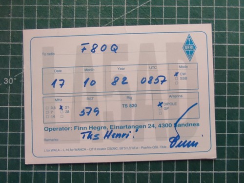 Br0950 carte radio amateur qsl - amateur,
