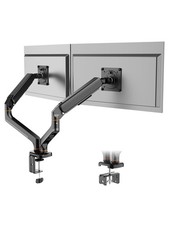 Bras Double Écran PC - Support 2 Moniteurs de 13 à 32 Pouces Bras à Gaz Régla...
